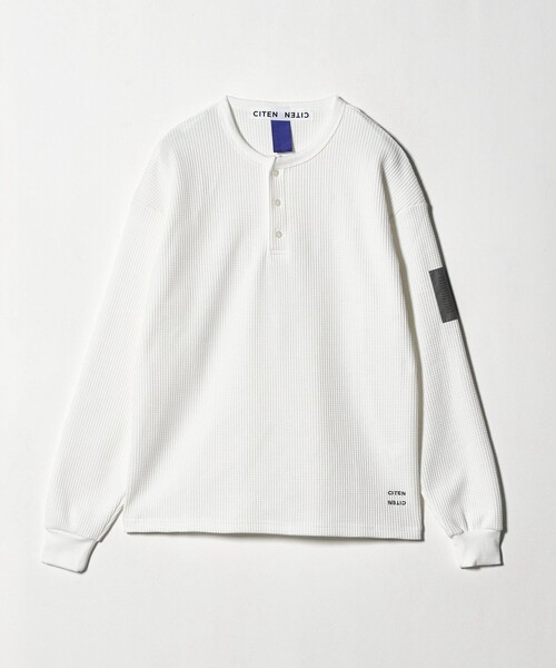 CITEN(シテン)の「<CITEN>ヘンリーネックワッフルロングスリーブシャツ(Tシャツ/カットソー・メンズ・ブラック/ホワイト・L/M)」の17枚目の写真
