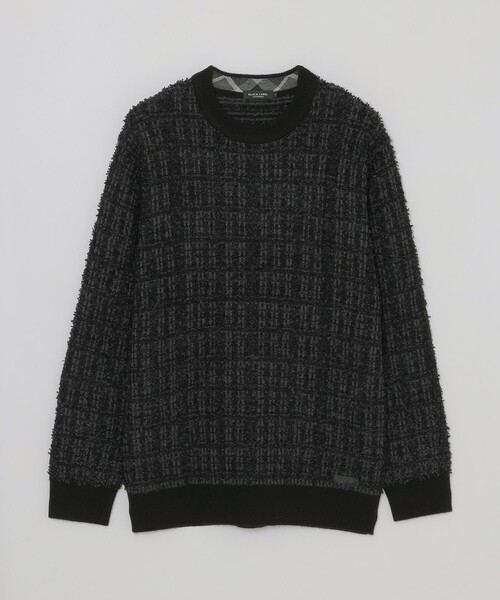 BLACK LABEL CRESTBRIDGE(ブラックレーベル・クレストブリッジ)の「ツィーディークルーネックニット(ニット/セーター・メンズ・ブラック/ネイビー・M/L/XL)」の7枚目の写真