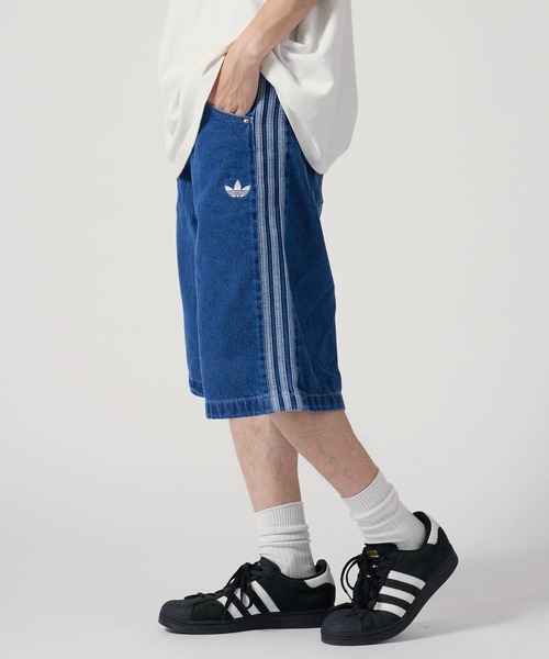 A*a様 adidas デニムショートパンツ　JC6235 33inc adidas Adicolor Denim Firebird Shorts - Blue | Free Shipping with