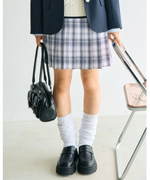 LOVETOXIC(ラブトキシック)の【卒服・セレモニー】チェック柄プリーツスカパン(スーツスカート)