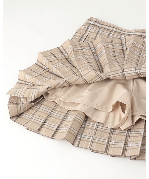 LOVETOXIC（ラブトキシック）の「【卒服・セレモニー】チェック柄プリーツスカパン（スーツスカート・キッズ・ブラック/アイボリー/ベージュ/ネイビー・L:160cm/M:150cm）」の19枚目の写真