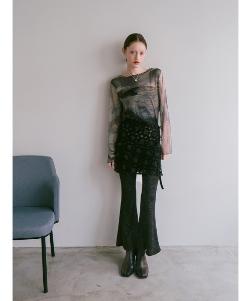 sahara（サハラ）の「Multiway Openwork Apron/マルチウェイオープンワークエプロン（スカート・レディース・アイボリー/ブラック・FREE）」の21枚目の写真