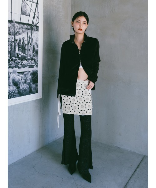 sahara（サハラ）の「Multiway Openwork Apron/マルチウェイオープンワークエプロン（スカート・レディース・アイボリー/ブラック・FREE）」の8枚目の写真