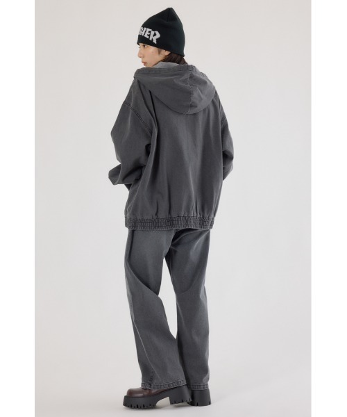 RODEO CROWNS WIDE BOWL（ロデオクラウンズワイドボウル）の「THRASHER デニムフードブルゾン（ブルゾン・レディース・ブラウン/ブルー/ブラック・FREE）」の15枚目の写真