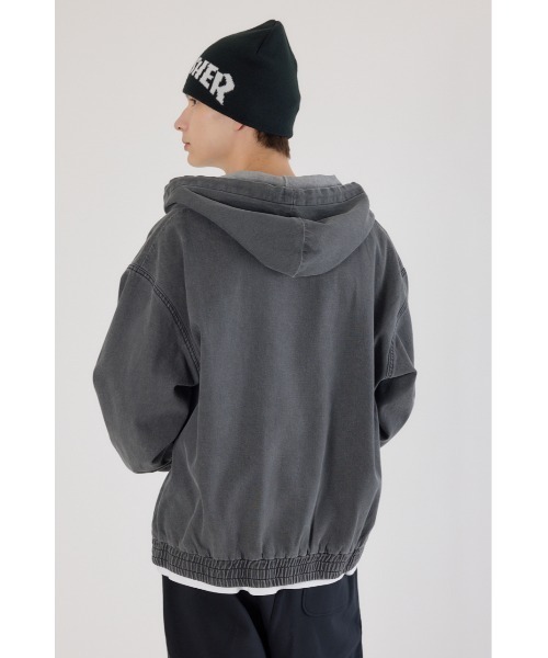 RODEO CROWNS WIDE BOWL（ロデオクラウンズワイドボウル）の「THRASHER デニムフードブルゾン（ブルゾン・レディース・ブラウン/ブルー/ブラック・FREE）」の20枚目の写真