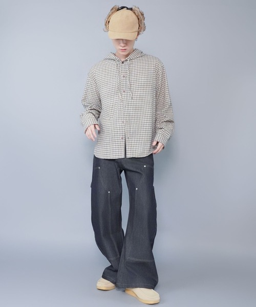 SPINNS（スピンズ）の「2WAYコットンフライトキャップ/防寒/耳当て付き/カモフラージュ柄/ユニセックス（キャップ・メンズ・ベージュ/グリーン系その他/ブラック/ベージュ系その他・ONESIZE）」の10枚目の写真