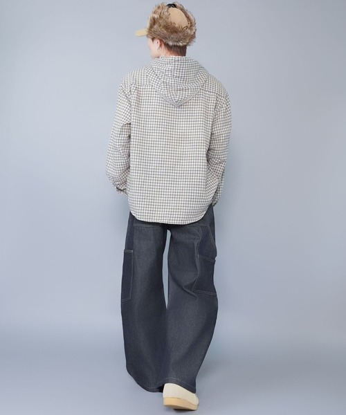 SPINNS（スピンズ）の「2WAYコットンフライトキャップ/防寒/耳当て付き/カモフラージュ柄/ユニセックス（キャップ・メンズ・ベージュ/グリーン系その他/ブラック/ベージュ系その他・ONESIZE）」の11枚目の写真