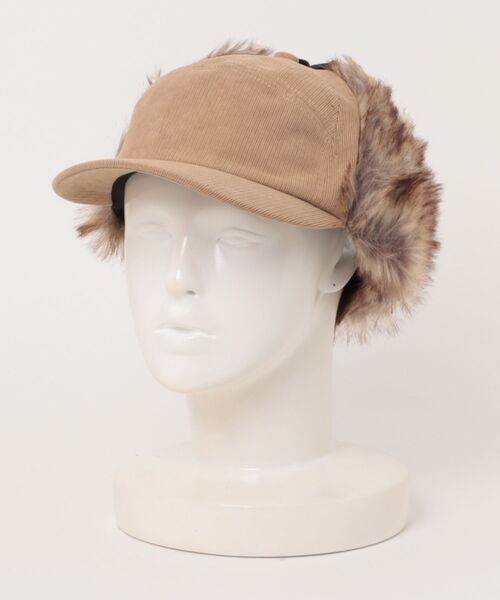 SPINNS（スピンズ）の「2WAYコットンフライトキャップ/防寒/耳当て付き/カモフラージュ柄/ユニセックス（キャップ・メンズ・ベージュ/グリーン系その他/ブラック/ベージュ系その他・ONESIZE）」の18枚目の写真