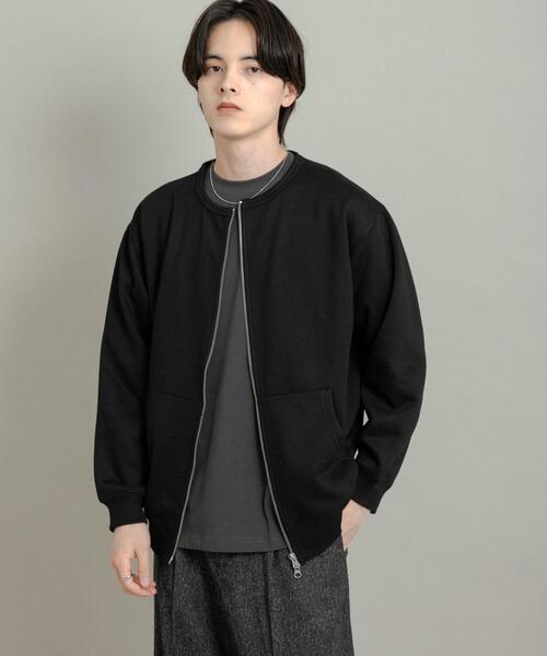 SENSE OF PLACE by URBAN RESEARCH（センスオブプレイスバイアーバンリサーチ）の「ウラキモウクルーネックジップスウェット（スウェット・メンズ・アイボリー/グレー/ブラック・MEDIUM/LARGE）」の4枚目の写真