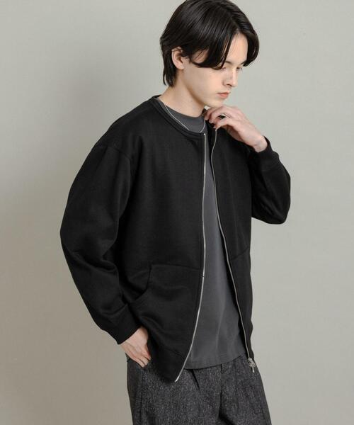 SENSE OF PLACE by URBAN RESEARCH（センスオブプレイスバイアーバンリサーチ）の「ウラキモウクルーネックジップスウェット（スウェット・メンズ・アイボリー/グレー/ブラック・MEDIUM/LARGE）」の8枚目の写真