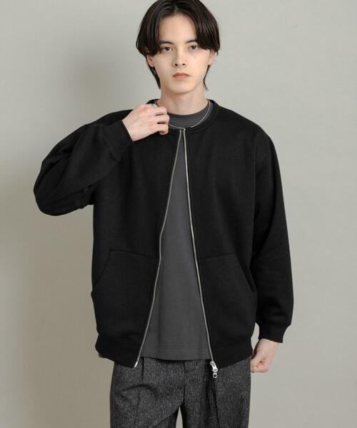 SENSE OF PLACE by URBAN RESEARCH（センスオブプレイスバイアーバンリサーチ）の「ウラキモウクルーネックジップスウェット（スウェット・メンズ・アイボリー/グレー/ブラック・MEDIUM/LARGE）」の9枚目の写真