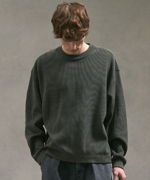 PUBLIC TOKYO（パブリックトウキョウ）の「ウォッシャブルショーティニット（ニット/セーター・メンズ・カーキ/ブルー/ブラウン・1/3/2）」の2枚目の写真