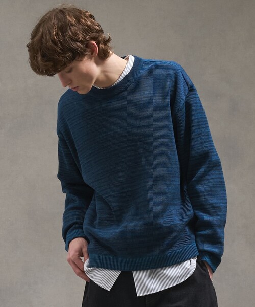 PUBLIC TOKYO（パブリックトウキョウ）の「ウォッシャブルショーティニット（ニット/セーター・メンズ・カーキ/ブルー/ブラウン・1/3/2）」の3枚目の写真