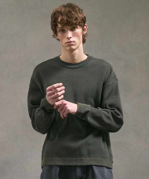 PUBLIC TOKYO（パブリックトウキョウ）の「ウォッシャブルショーティニット（ニット/セーター・メンズ・カーキ/ブルー/ブラウン・1/3/2）」の15枚目の写真