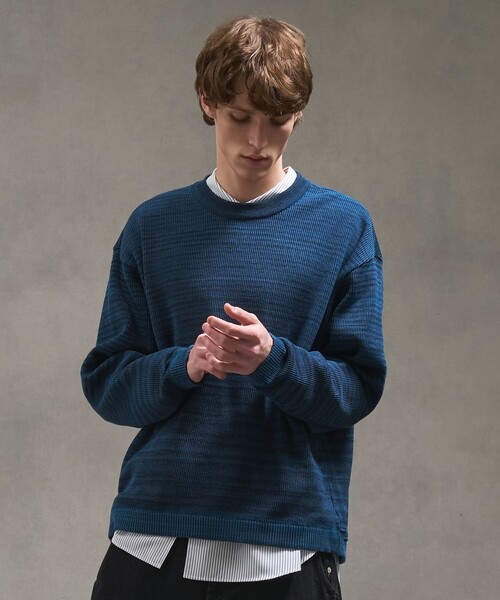 PUBLIC TOKYO（パブリックトウキョウ）の「ウォッシャブルショーティニット（ニット/セーター・メンズ・カーキ/ブルー/ブラウン・1/3/2）」の22枚目の写真