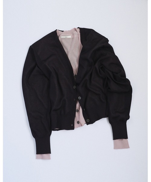 anuke（アンヌーク）の「Highgauge Sheer Cardigan（カーディガン/ボレロ・レディース・ブラウン/ピンク/グレイッシュベージュ・FREE）」の11枚目の写真