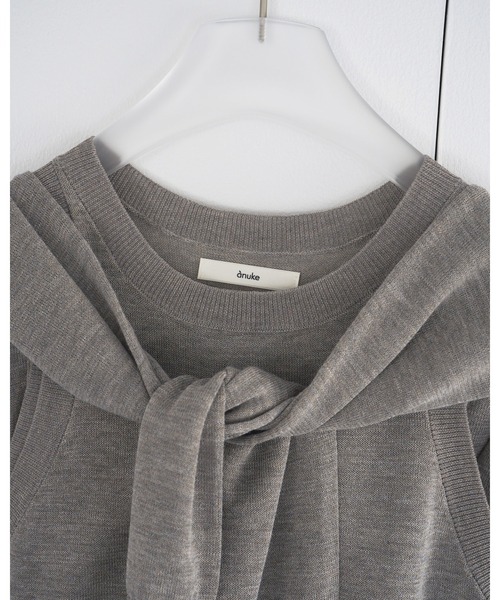 anuke（アンヌーク）の「Highgauge Sheer Cardigan（カーディガン/ボレロ・レディース・ブラウン/ピンク/グレイッシュベージュ・FREE）」の13枚目の写真