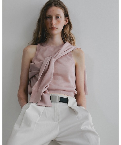 anuke（アンヌーク）の「Highgauge Sheer Cardigan（カーディガン/ボレロ・レディース・ブラウン/ピンク/グレイッシュベージュ・FREE）」の5枚目の写真