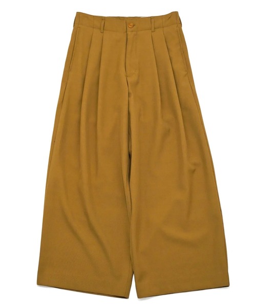 VOAAOV（ヴォアーブ）の「【VOAAOV】 BISHU OLD WOOL GABARDINE Tuck Wide Pants（スラックス・メンズ・ベージュ/ブラック/キャメル・0/1/2）」の3枚目の写真