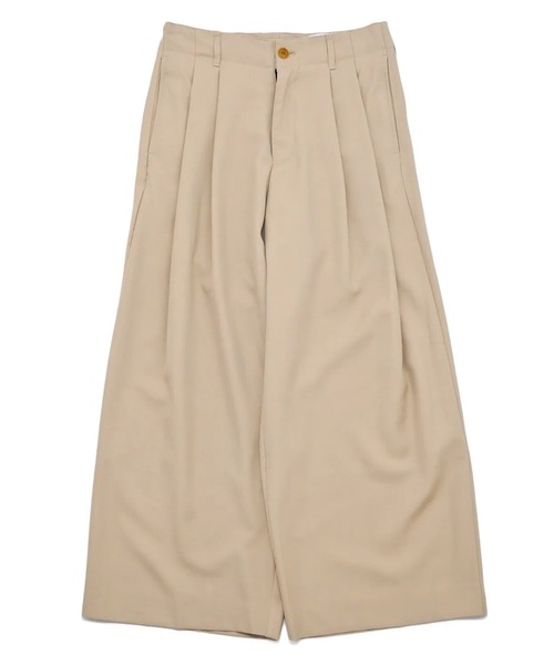 VOAAOV（ヴォアーブ）の「【VOAAOV】 BISHU OLD WOOL GABARDINE Tuck Wide Pants（スラックス・メンズ・ベージュ/ブラック/キャメル・0/1/2）」の15枚目の写真