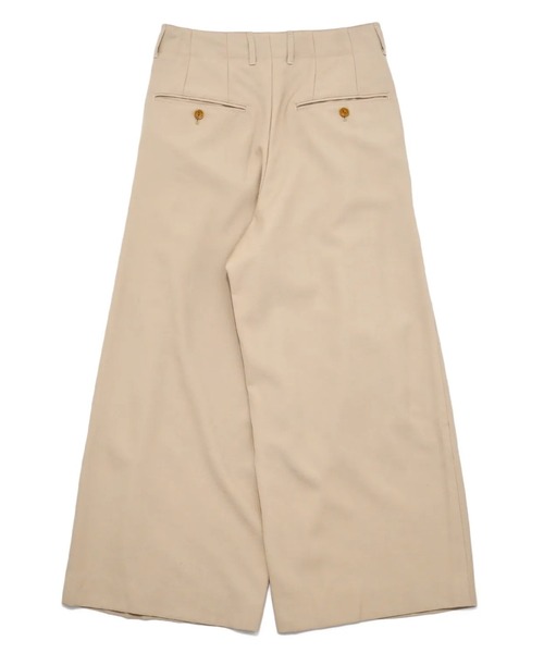 VOAAOV（ヴォアーブ）の「【VOAAOV】 BISHU OLD WOOL GABARDINE Tuck Wide Pants（スラックス・メンズ・ベージュ/ブラック/キャメル・0/1/2）」の16枚目の写真