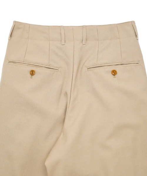 VOAAOV（ヴォアーブ）の「【VOAAOV】 BISHU OLD WOOL GABARDINE Tuck Wide Pants（スラックス・メンズ・ベージュ/ブラック/キャメル・0/1/2）」の18枚目の写真