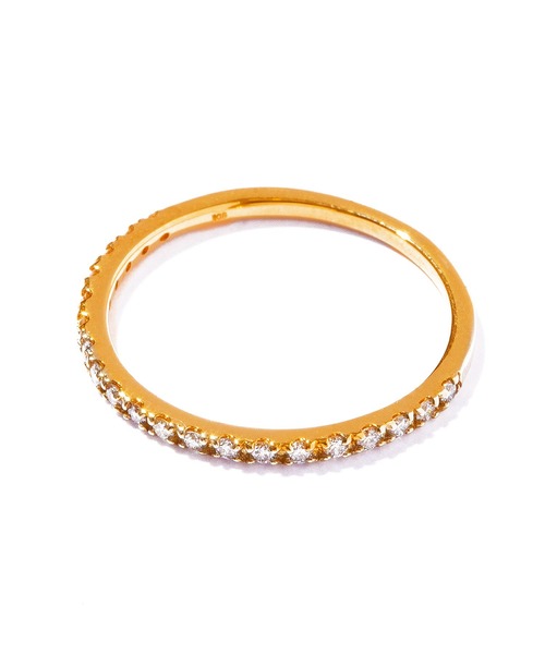 les bonbon(ルボンボン)の「【les bon bon】K18 half eternity diamond ring/ハーフエタニティ ダイヤモンド リング BOB797(リング・レディース・ゴールド・3/5/9/11/13/15 )」の4枚目の写真