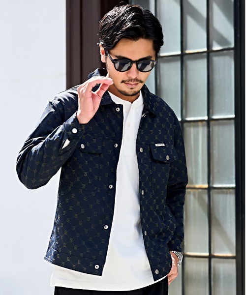 『BENUSTA/ベヌスタ』ロゴ総柄ジャケット【CN】