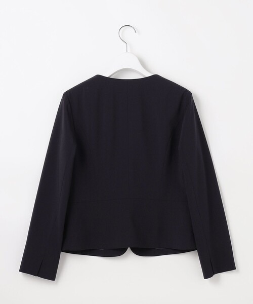 ANY SIS（エニィスィス）の「セレモニーダブルクロス クルーカラー ジャケット（ノーカラージャケット・レディース・ブラック系/ベージュ系/ネイビー系・X-SMALL）」の15枚目の写真