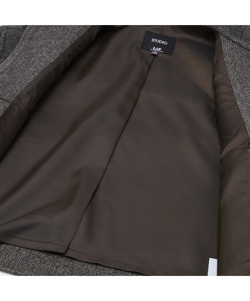 LAP(ラップ)の「(ハンド) ウールカラージップアップジャンパー AQ4WTA61(その他アウター・レディース・ネイビー/ブラウン・FREE)」の6枚目の写真