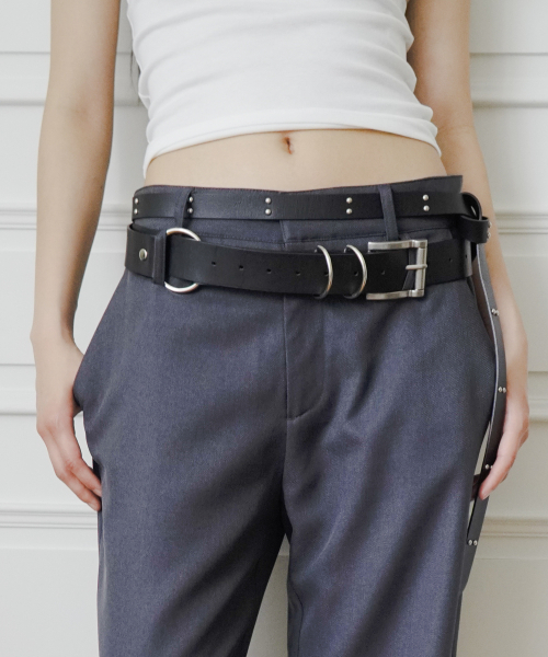 IUGAMAKARAS（イウガマカラス）の「O-Ring Square Buckle Belt (Black)（ベルト・レディース・その他・FREE）」の7枚目の写真