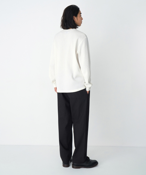 MUSINSA STANDARD（ムシンサスタンダード）の「コットンルーズテーパードバンディングパンツ[ブラック]（その他パンツ・メンズ・その他・34/32/30/26/28/40/38/42/36）」の4枚目の写真