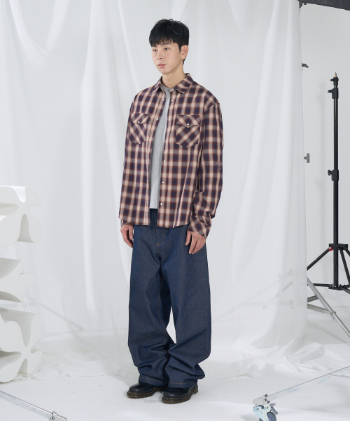 SLOWACID（スローアシッド）の「ニードルワークチェックシャツ[ブラウン]（シャツ/ブラウス・レディース・その他・MEDIUM/LARGE）」の6枚目の写真