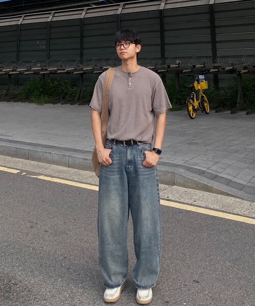 VTWO（ブイツー）の「ヴィンテージウォッシュワイドデニムパンツ (ブルー)（デニムパンツ・メンズ・その他・SMALL/MEDIUM/LARGE）」の9枚目の写真