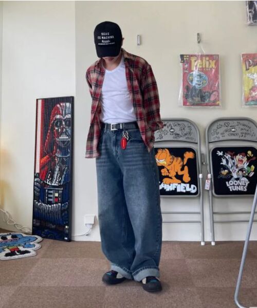 VTWO（ブイツー）の「ヴィンテージウォッシュワイドデニムパンツ (ブルー)（デニムパンツ・メンズ・その他・SMALL/MEDIUM/LARGE）」の11枚目の写真