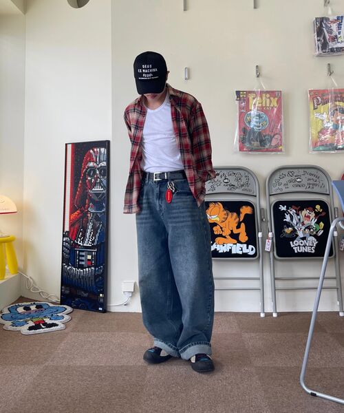 VTWO（ブイツー）の「ヴィンテージウォッシュワイドデニムパンツ (ブルー)（デニムパンツ・メンズ・その他・SMALL/MEDIUM/LARGE）」の12枚目の写真