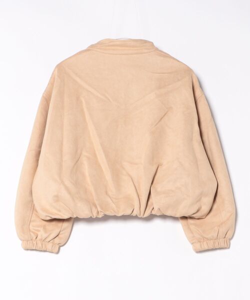 STYLEBLOCK（スタイルブロック）の「スタンドカラースエードブルゾン（その他アウター・レディース・ブラック/ブラウン/ベージュ・FREE）」の4枚目の写真