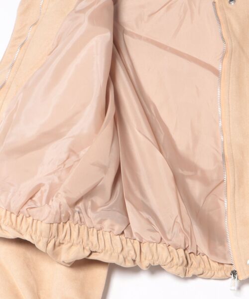 STYLEBLOCK（スタイルブロック）の「スタンドカラースエードブルゾン（その他アウター・レディース・ブラック/ブラウン/ベージュ・FREE）」の5枚目の写真