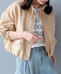 STYLEBLOCK | スタンドカラースエードブルゾン(その他アウター)