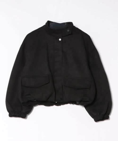 STYLEBLOCK（スタイルブロック）の「スタンドカラースエードブルゾン（その他アウター・レディース・ブラック/ブラウン/ベージュ・FREE）」の6枚目の写真