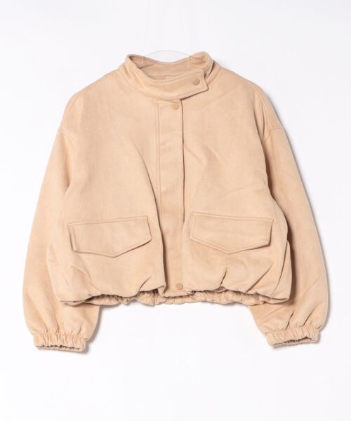 STYLEBLOCK（スタイルブロック）の「スタンドカラースエードブルゾン（その他アウター・レディース・ブラック/ブラウン/ベージュ・FREE）」の8枚目の写真