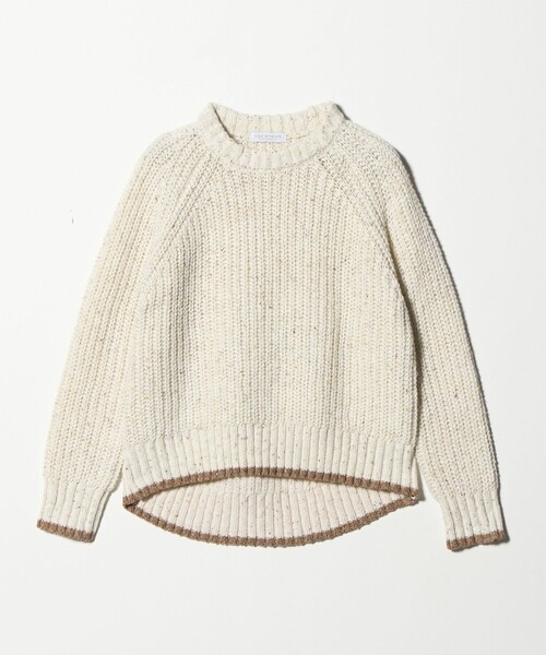 A DAY IN THE LIFE UNITED ARROWS（アデイインザライフユナイテッドアローズ）の「アゼ ネップ バイカラー ハイネックニット ＜A DAY IN THE LIFE＞（ニット/セーター・レディース・ダークグリーン/オフホワイト/ベージュ/ライトグレー・FREE）」の2枚目の写真