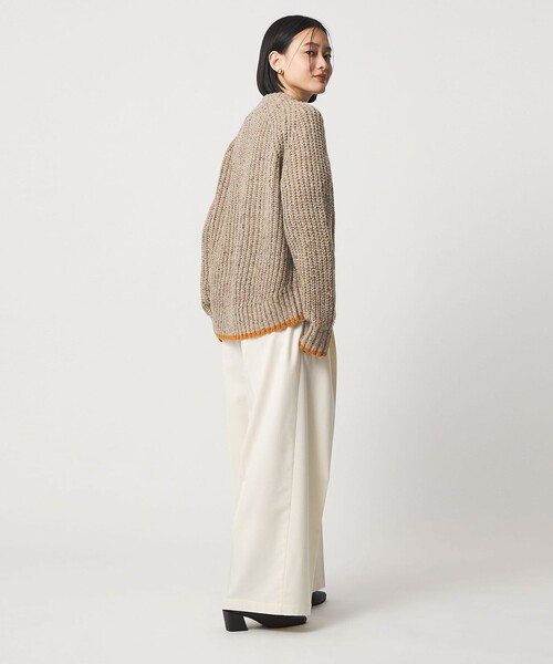 A DAY IN THE LIFE UNITED ARROWS（アデイインザライフユナイテッドアローズ）の「アゼ ネップ バイカラー ハイネックニット ＜A DAY IN THE LIFE＞（ニット/セーター・レディース・ダークグリーン/オフホワイト/ベージュ/ライトグレー・FREE）」の10枚目の写真