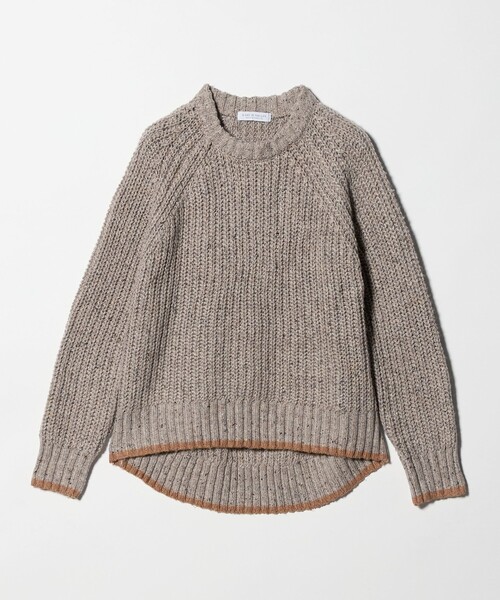 A DAY IN THE LIFE UNITED ARROWS（アデイインザライフユナイテッドアローズ）の「アゼ ネップ バイカラー ハイネックニット ＜A DAY IN THE LIFE＞（ニット/セーター・レディース・ダークグリーン/オフホワイト/ベージュ/ライトグレー・FREE）」の14枚目の写真