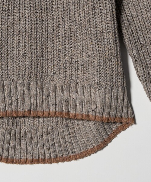 A DAY IN THE LIFE UNITED ARROWS（アデイインザライフユナイテッドアローズ）の「アゼ ネップ バイカラー ハイネックニット ＜A DAY IN THE LIFE＞（ニット/セーター・レディース・ダークグリーン/オフホワイト/ベージュ/ライトグレー・FREE）」の18枚目の写真