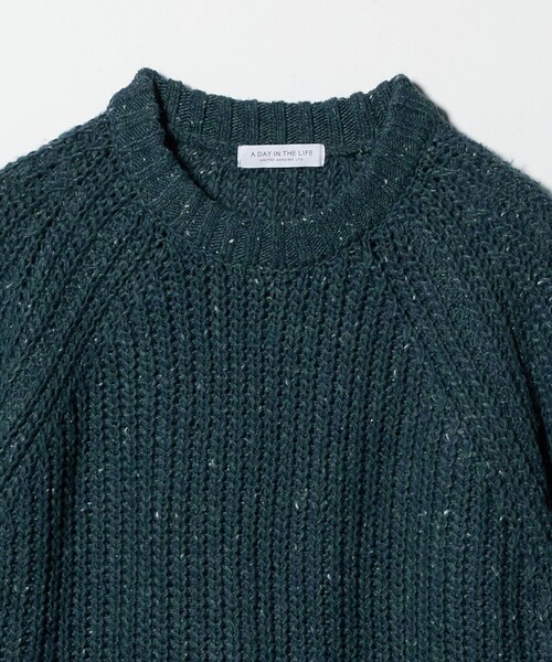 A DAY IN THE LIFE UNITED ARROWS（アデイインザライフユナイテッドアローズ）の「アゼ ネップ バイカラー ハイネックニット ＜A DAY IN THE LIFE＞（ニット/セーター・レディース・ダークグリーン/オフホワイト/ベージュ/ライトグレー・FREE）」の22枚目の写真
