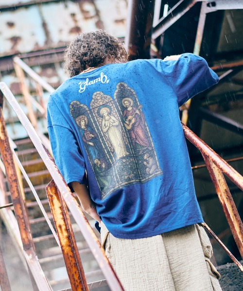 glamb(グラム)の「Stained Glass T-Shirt II / ステンドグラスTシャツⅡ(Tシャツ/カットソー・メンズ・ホワイト/ブラック/ブルー・S/M/L)」の3枚目の写真