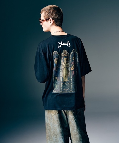 glamb(グラム)の「Stained Glass T-Shirt II / ステンドグラスTシャツⅡ(Tシャツ/カットソー・メンズ・ホワイト/ブラック/ブルー・S/M/L)」の10枚目の写真