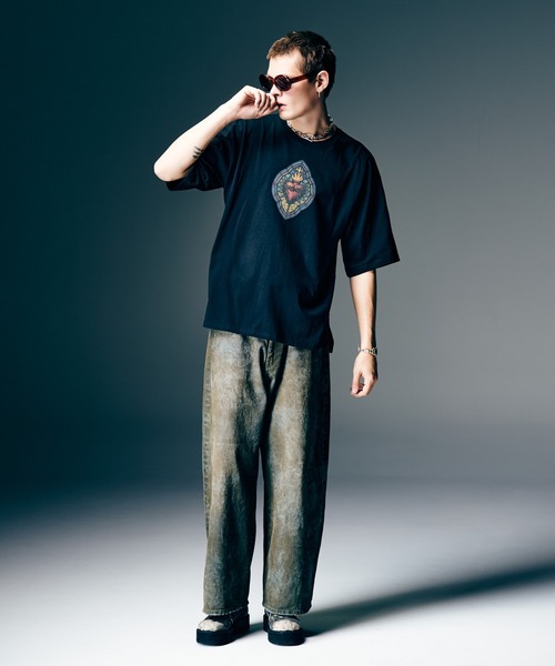 glamb(グラム)の「Stained Glass T-Shirt II / ステンドグラスTシャツⅡ(Tシャツ/カットソー・メンズ・ホワイト/ブラック/ブルー・S/M/L)」の12枚目の写真