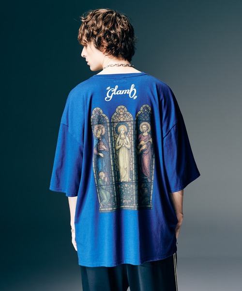 glamb(グラム)の「Stained Glass T-Shirt II / ステンドグラスTシャツⅡ(Tシャツ/カットソー・メンズ・ホワイト/ブラック/ブルー・S/M/L)」の11枚目の写真